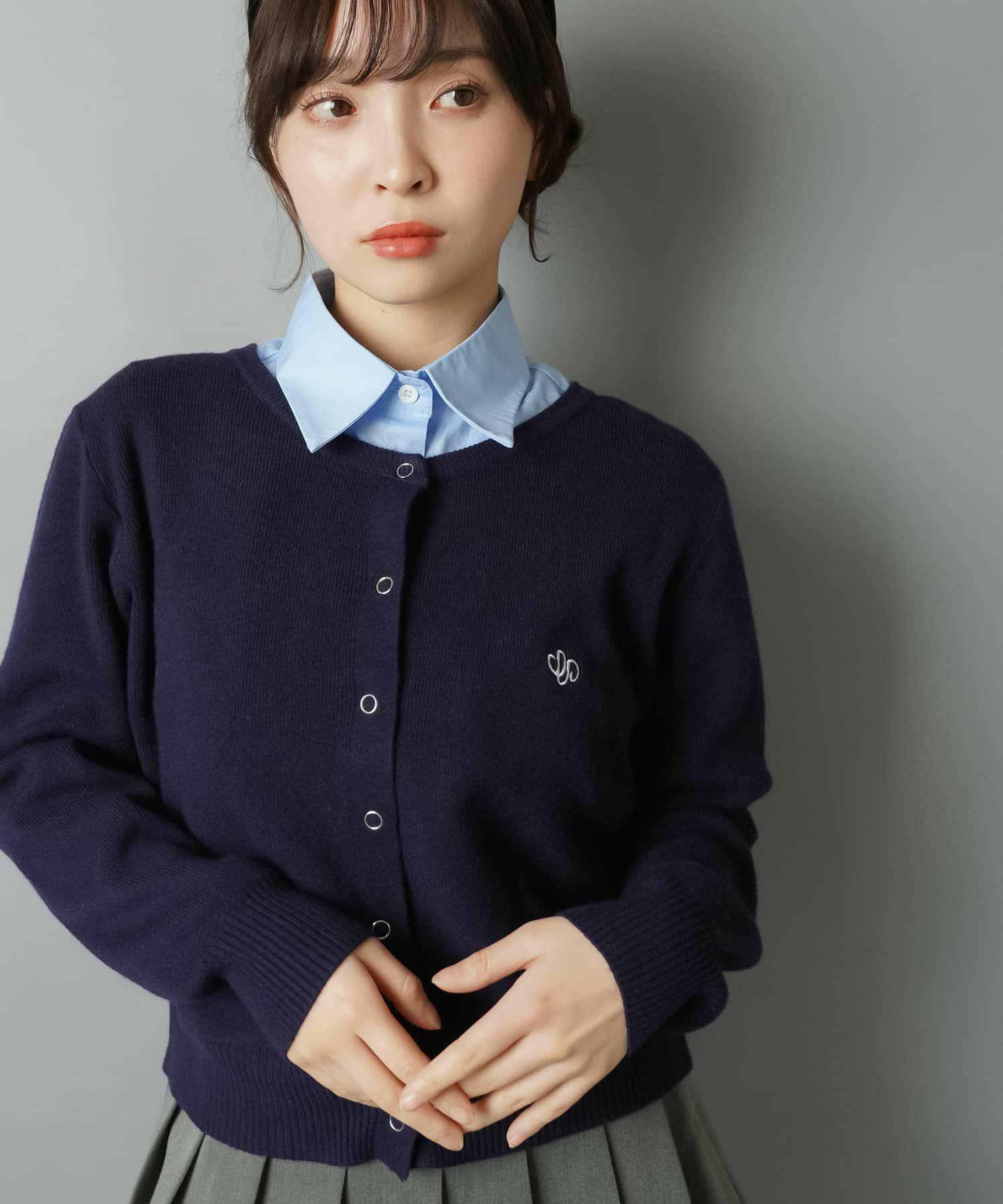 スナップボタンカーディガン/ワンポイント | SPINNS WEB STORE