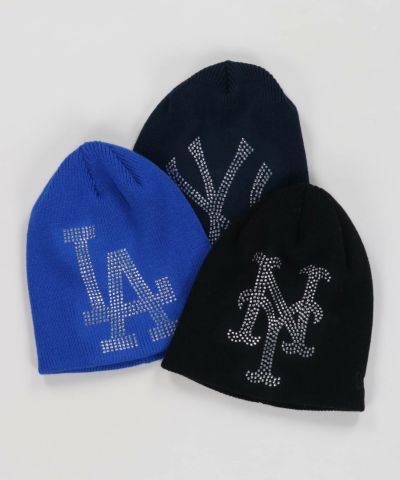 【未使用タグ付き】NEWERA 限定 LA ラインストーン ニット帽 ビーニー 未使用タグ付き】NEWERA 限定 LA ラインストーン ニット帽 ビーニー