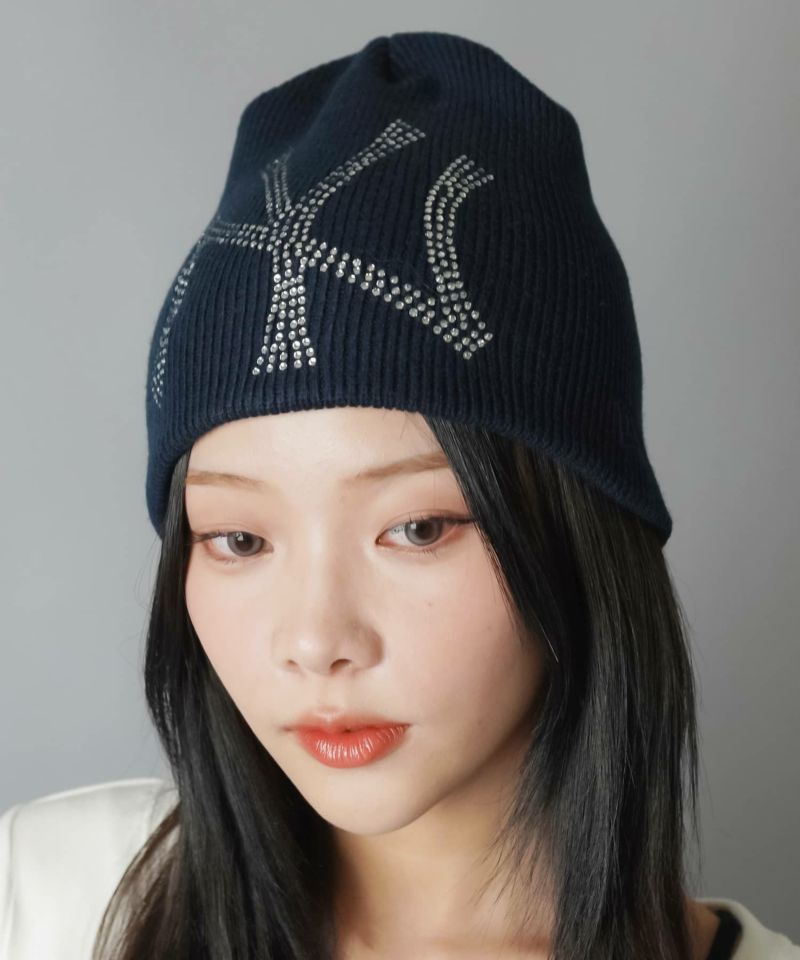 ≪NEW ERA/ニューエラ≫シングルビーニー/ニット帽/ラインストーン2