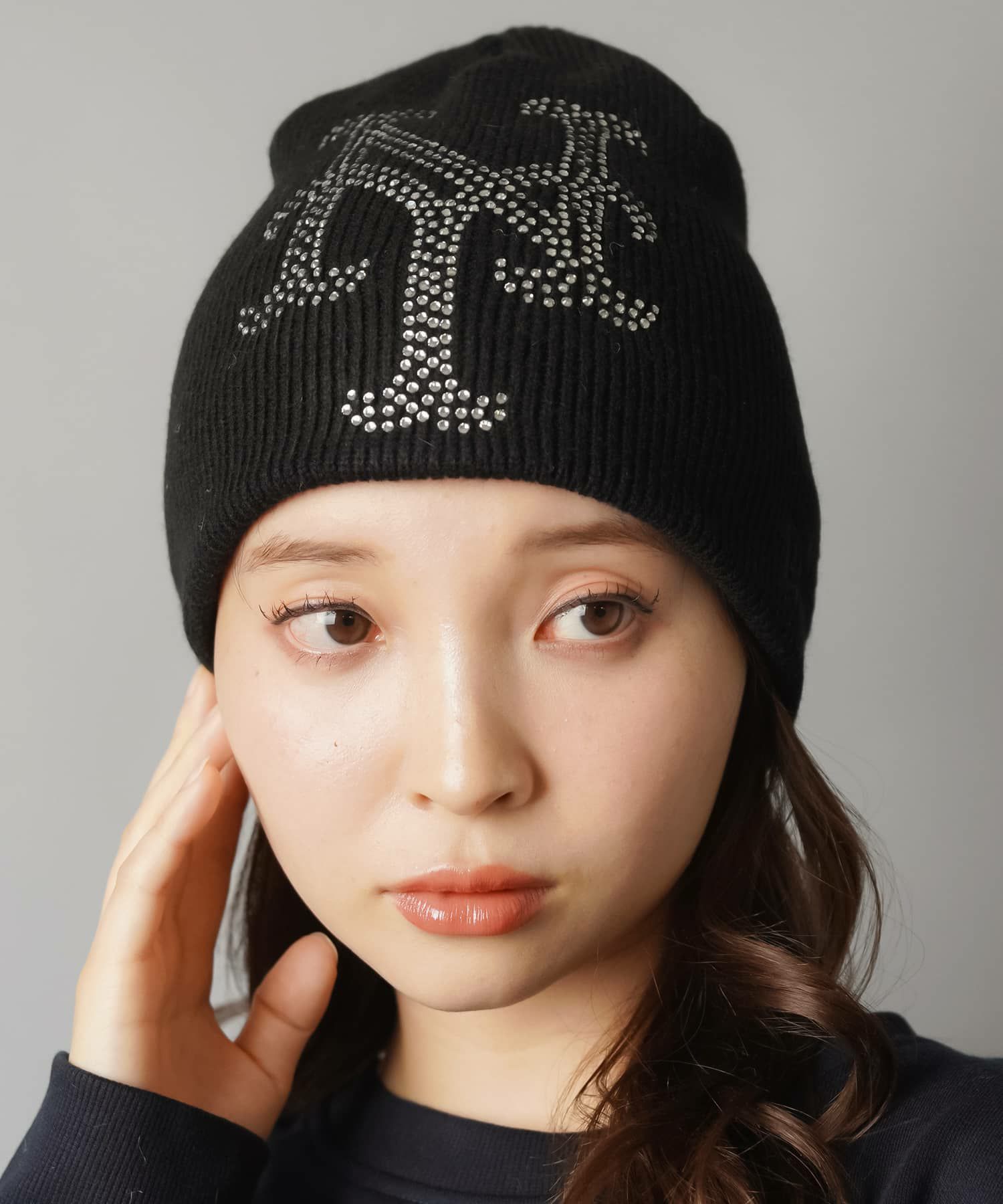 ≪NEW ERA/ニューエラ≫シングルビーニー/ニット帽/ラインストーン2