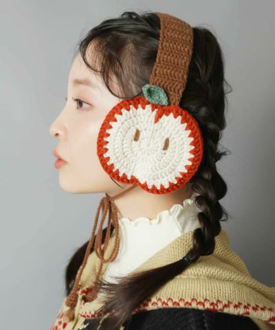 ニットイヤーマフ/イヤマフ/耳当て/アップル/#NEO森ガール | SPINNS