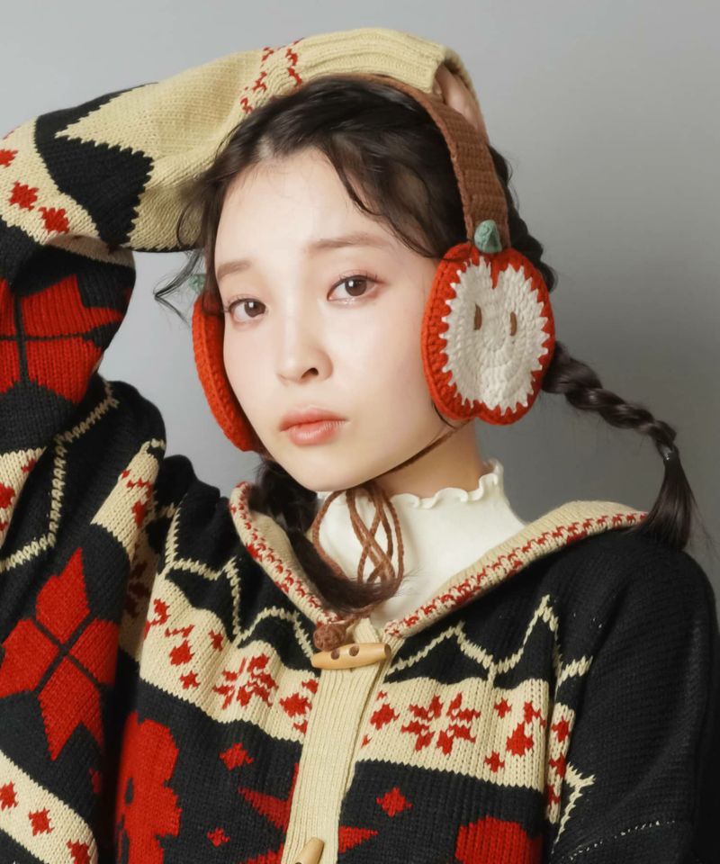 ニットイヤーマフ/イヤマフ/耳当て/アップル/#NEO森ガール | SPINNS