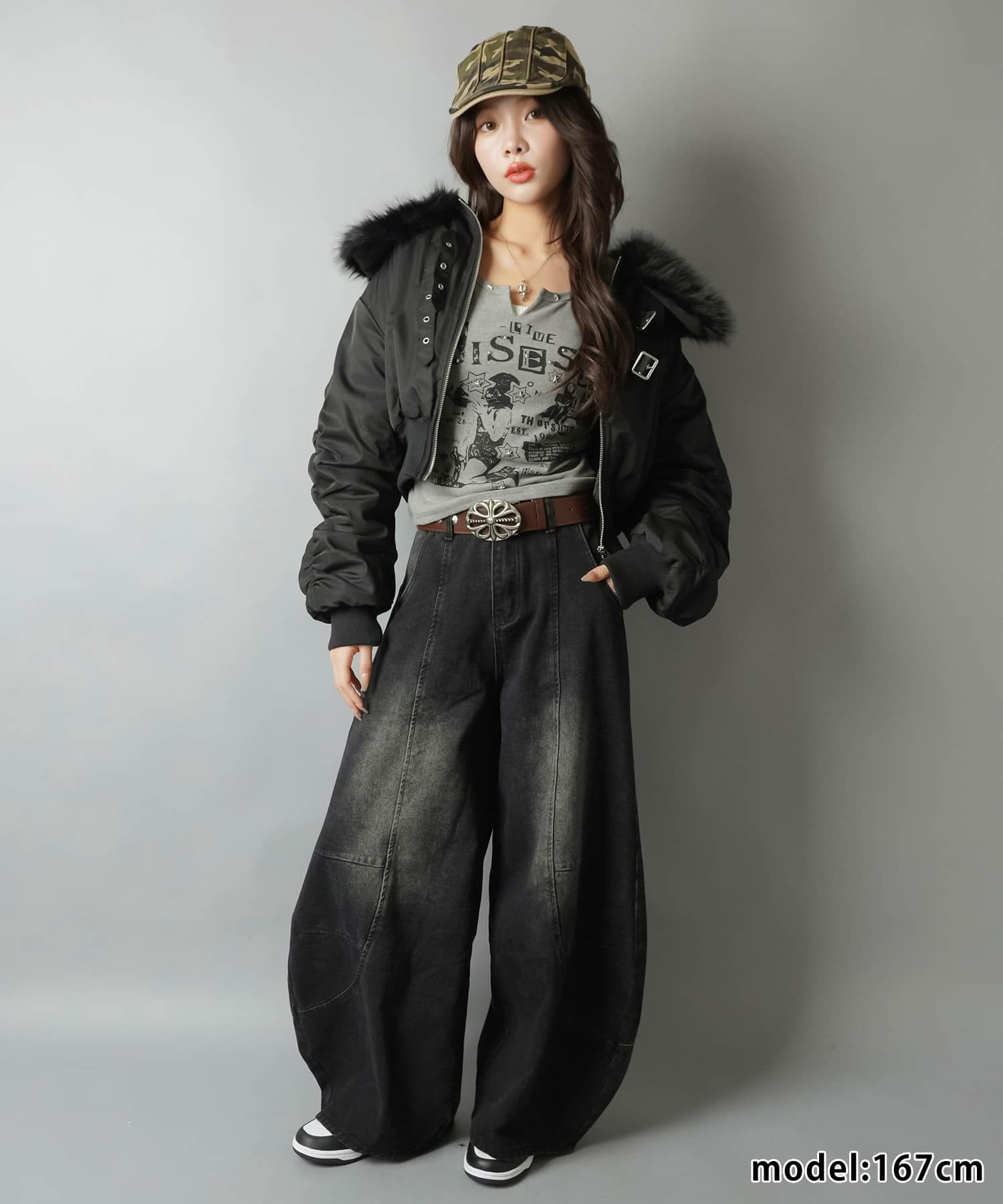 26%OFF】ショート丈ブルゾン/MA-1/襟フェイクファー | SPINNS WEB