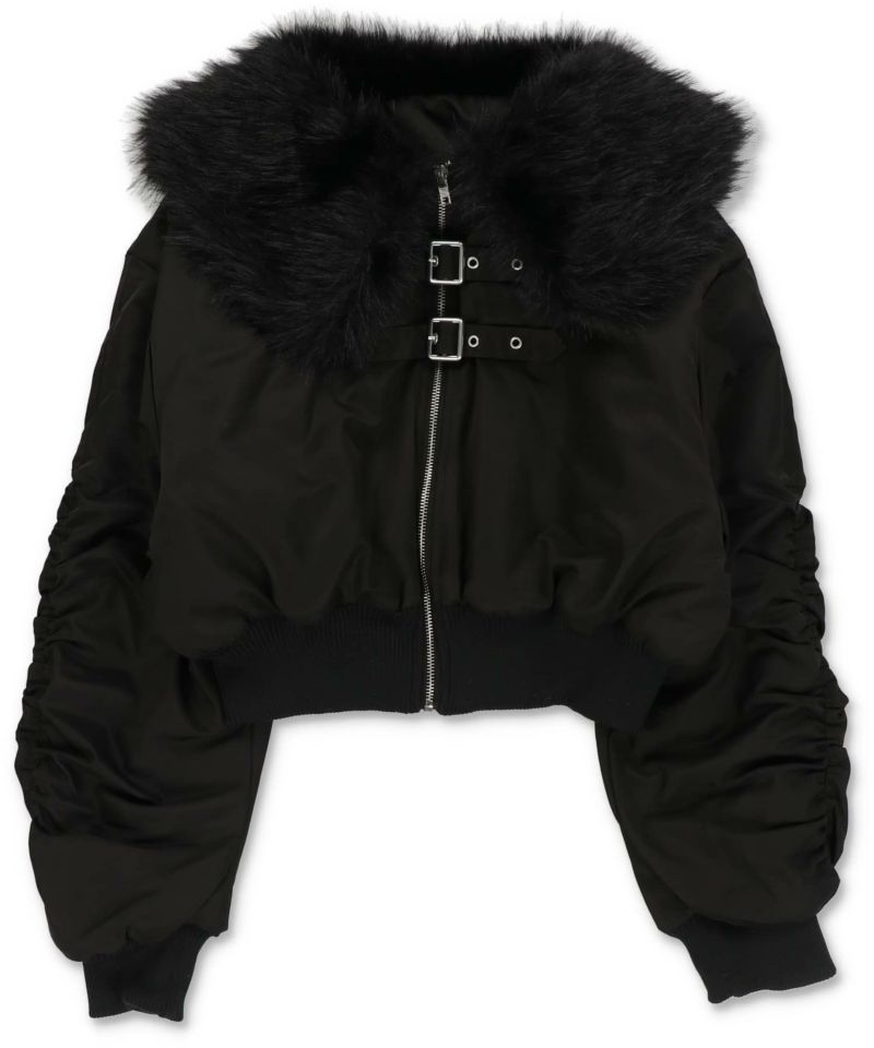 ショート丈ブルゾン/MA-1/襟フェイクファー | SPINNS WEB STORE