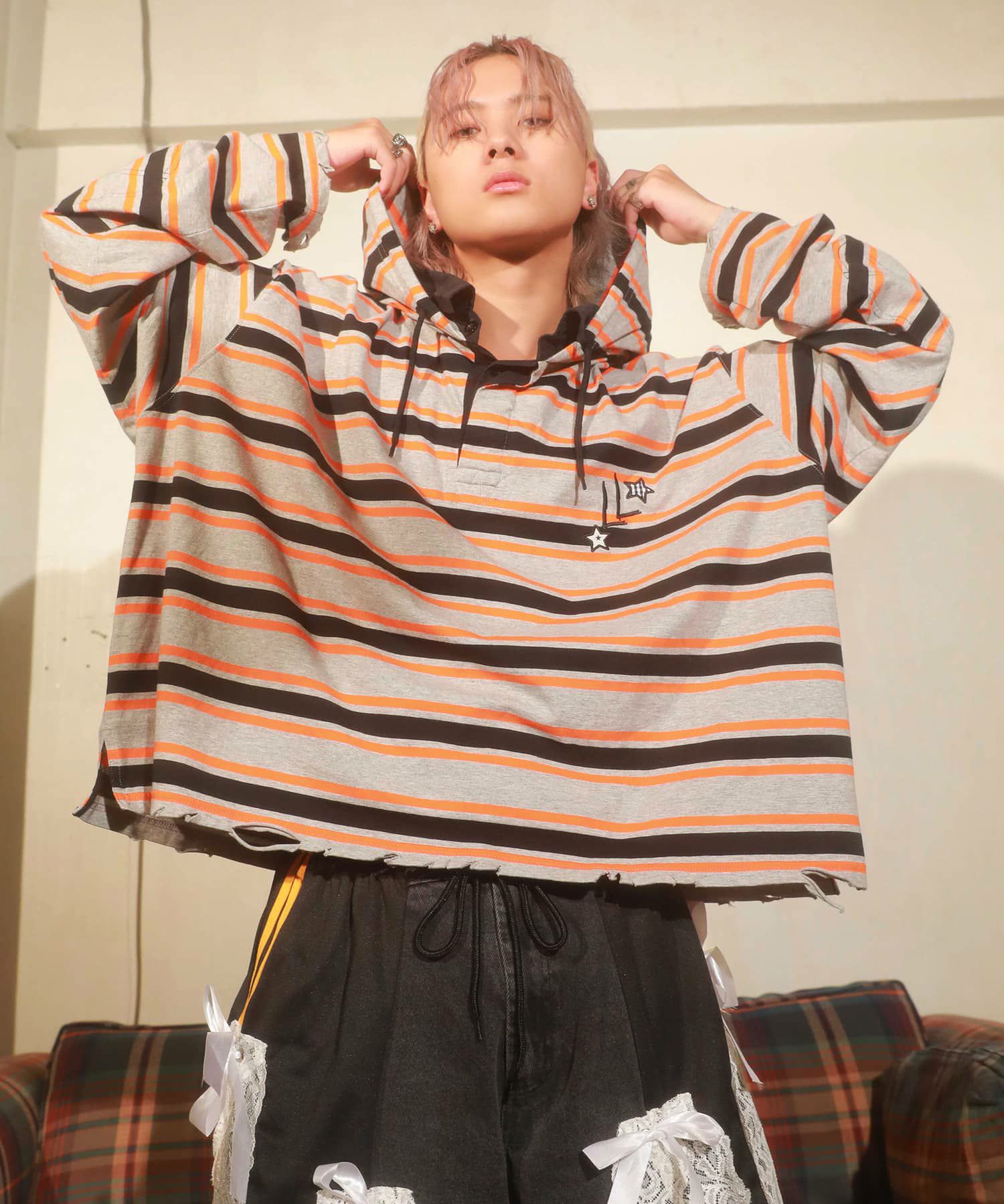 受注販売】『LIL LEAGUE × SPINNS』 フード付き ラガーシャツ | SPINNS