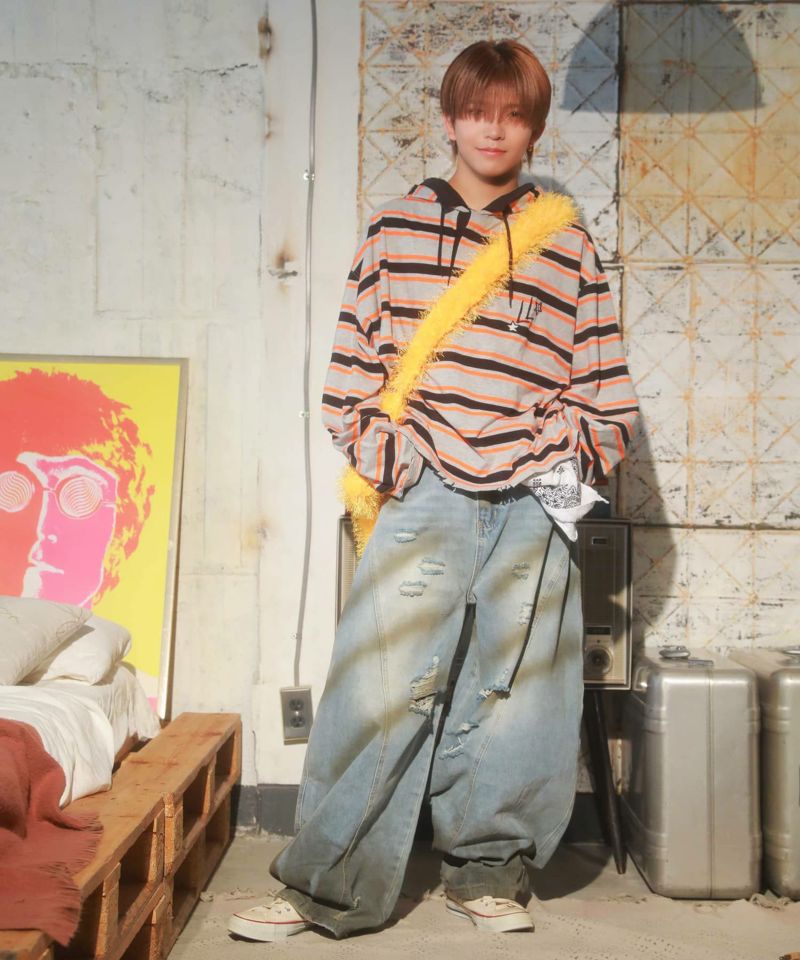 受注販売】『LIL LEAGUE × SPINNS』 フード付き ラガーシャツ | SPINNS