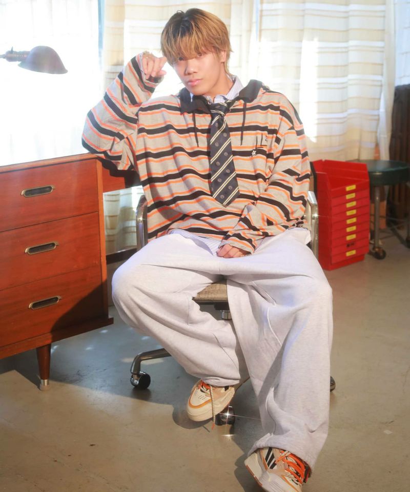 受注販売】『LIL LEAGUE × SPINNS』 フード付き ラガーシャツ | SPINNS