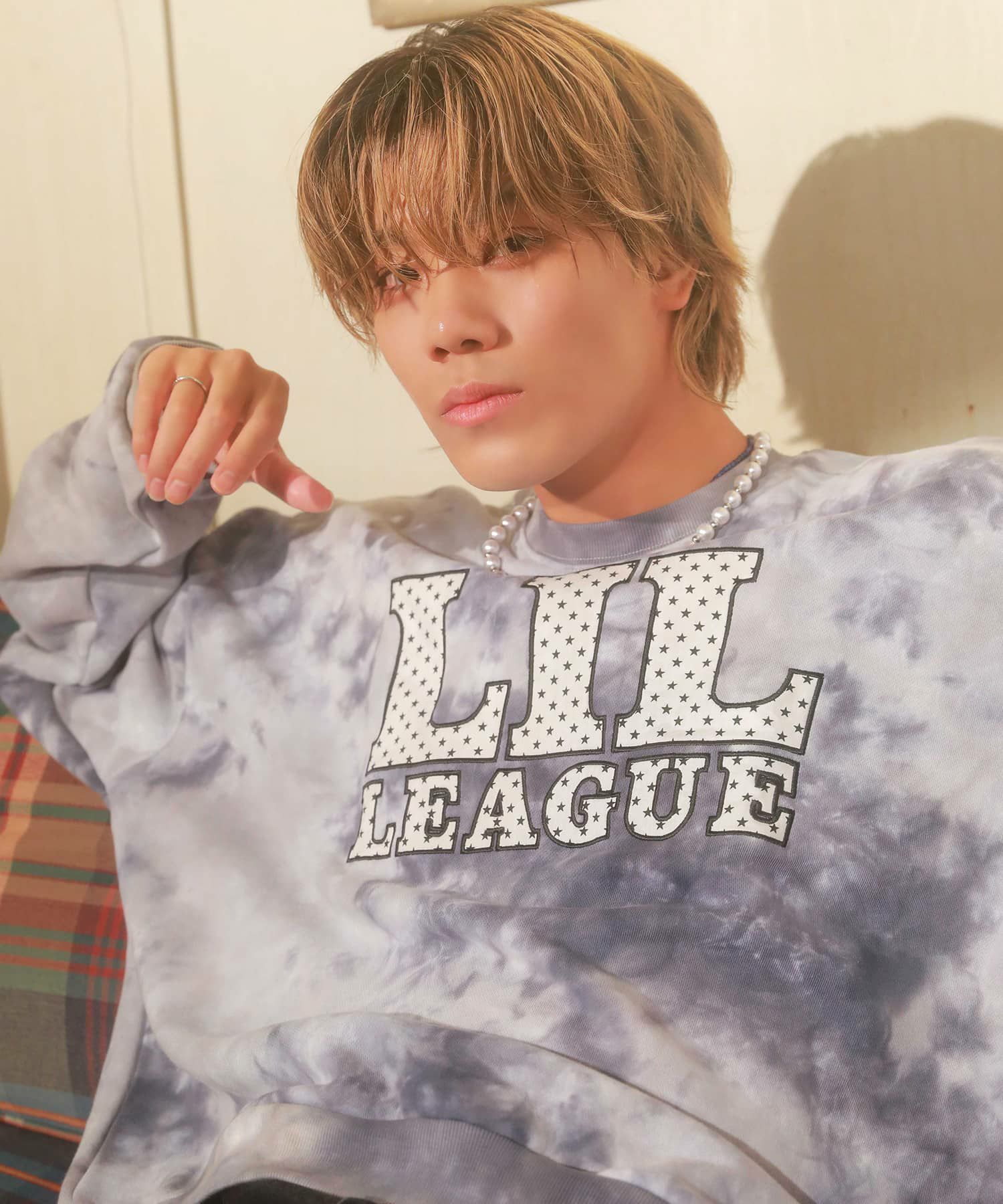 SPINNS LIL LEAGUE スウェット 受注販売】『LIL LEAGUE × SPINNS』 タイダイ柄スウェット | SPINNS