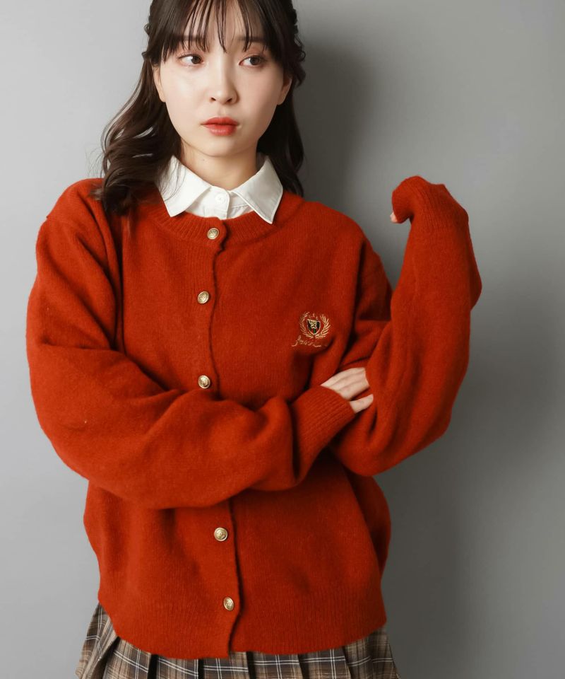 34%OFF】ニットカーディガン/エンブレム/ゴールドボタン | SPINNS WEB