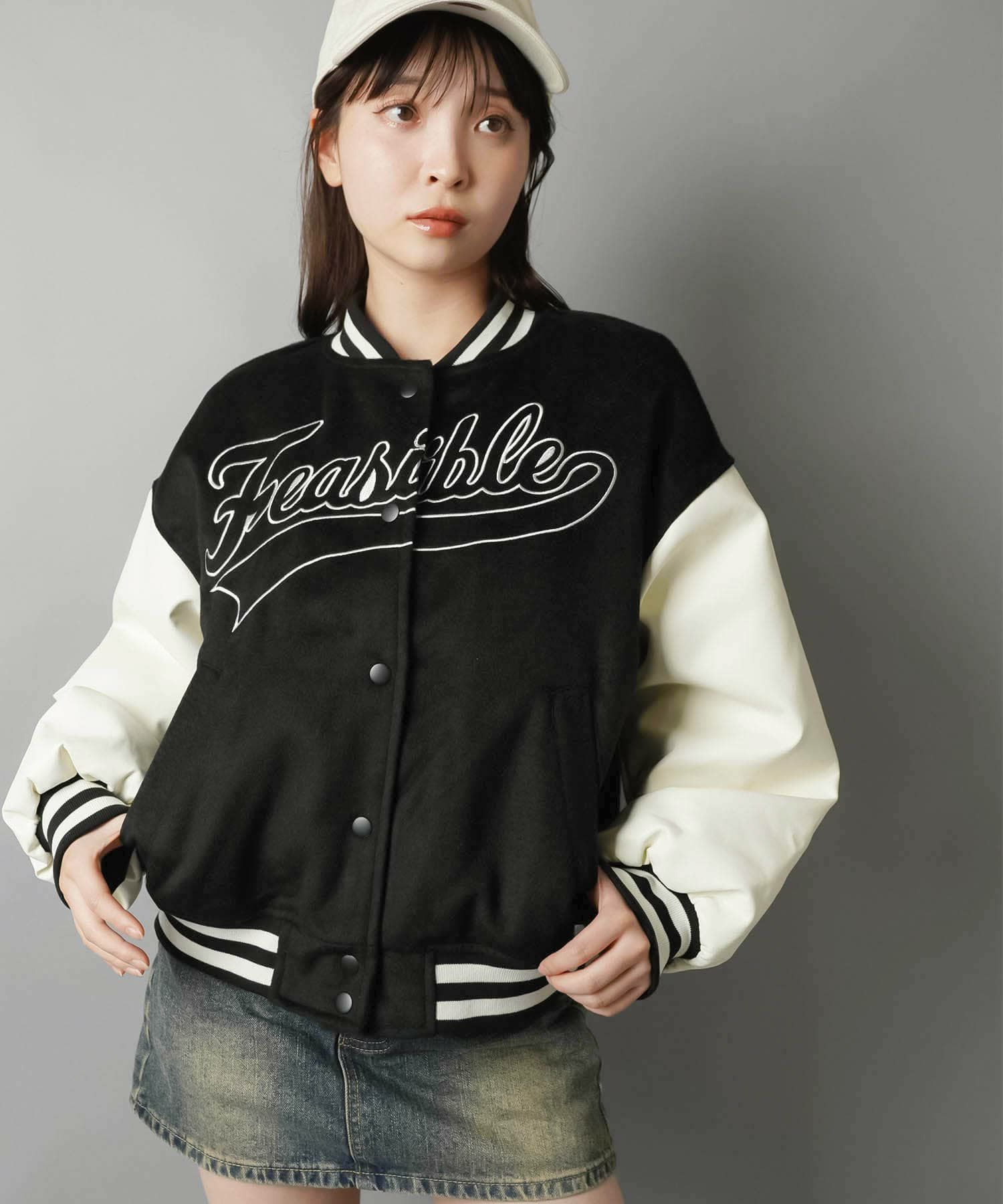 64%OFF】スタジアムジャケット/スタジャン/ベースボールロゴ | SPINNS