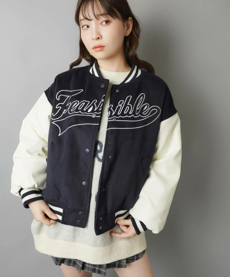 28%OFF】スタジアムジャケット/スタジャン/ベースボールロゴ | SPINNS