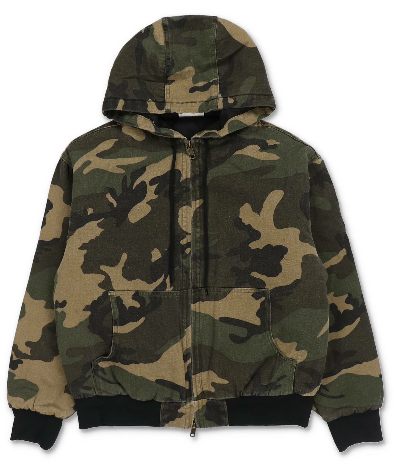 23%OFF】短丈カモフラージュ柄アクティブジャケット/ダブルジップ