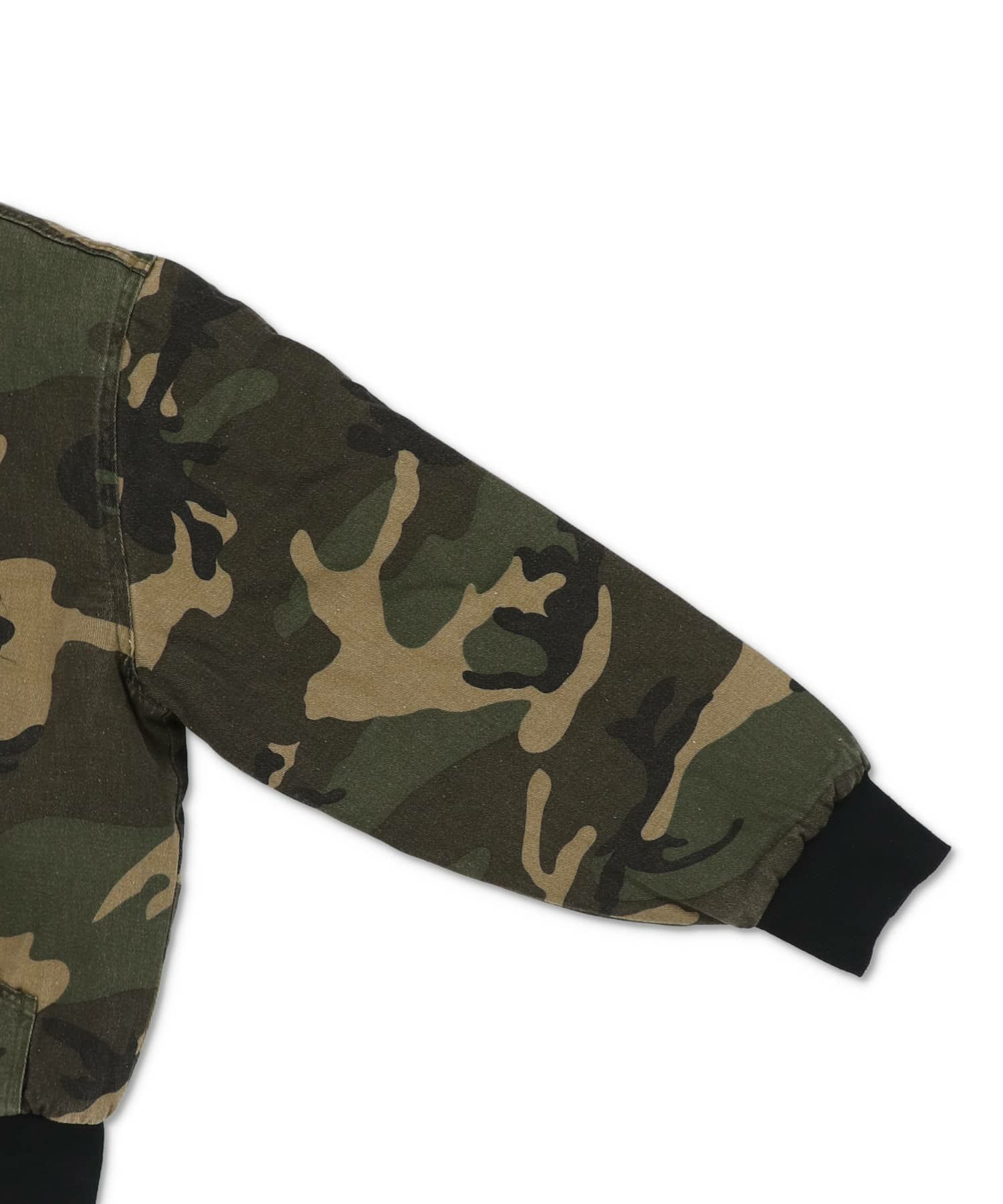 23%OFF】短丈カモフラージュ柄アクティブジャケット/ダブルジップ