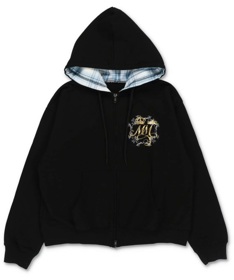 SHORTジップパーカーブルー