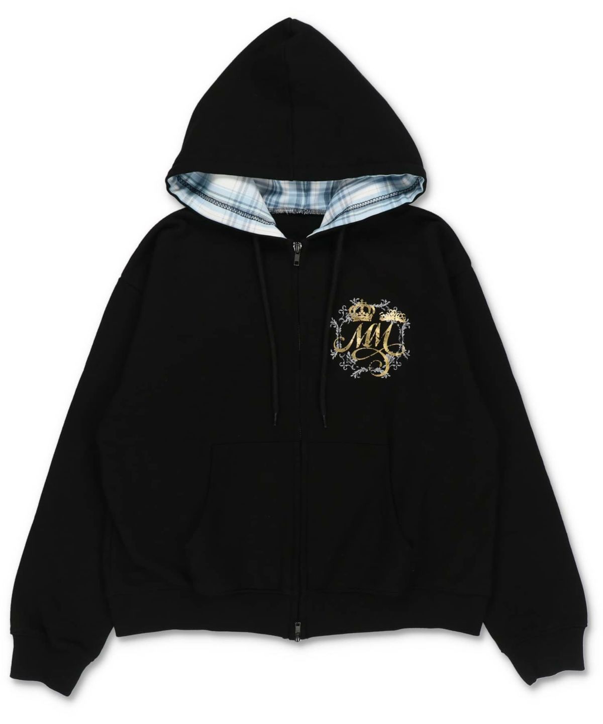 SHORTジップパーカーブルー