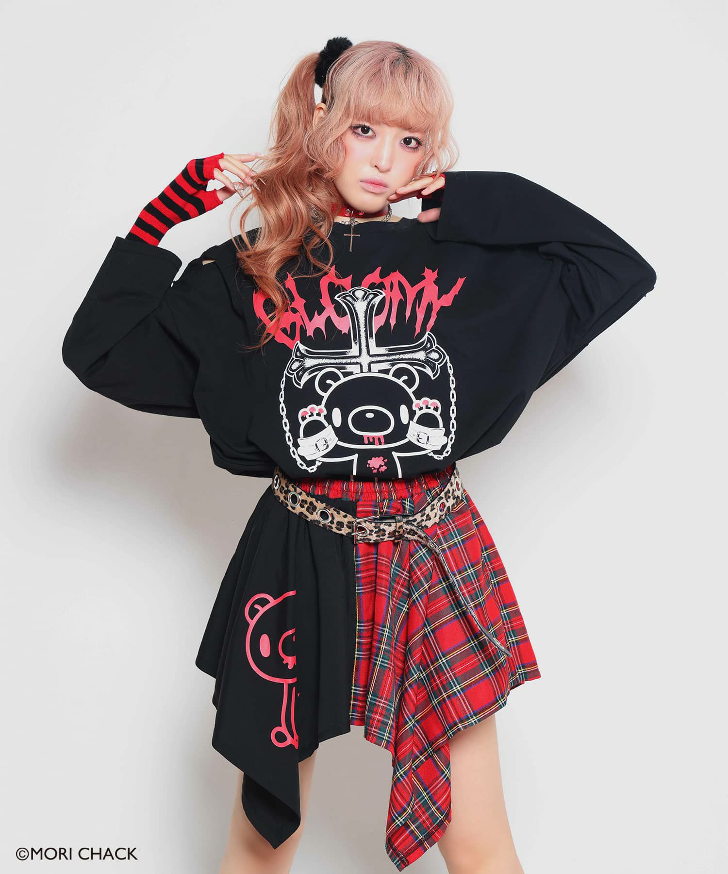 15%OFF】『グルーミー×SPINNS 』 バイカラーチェックスカート | SPINNS