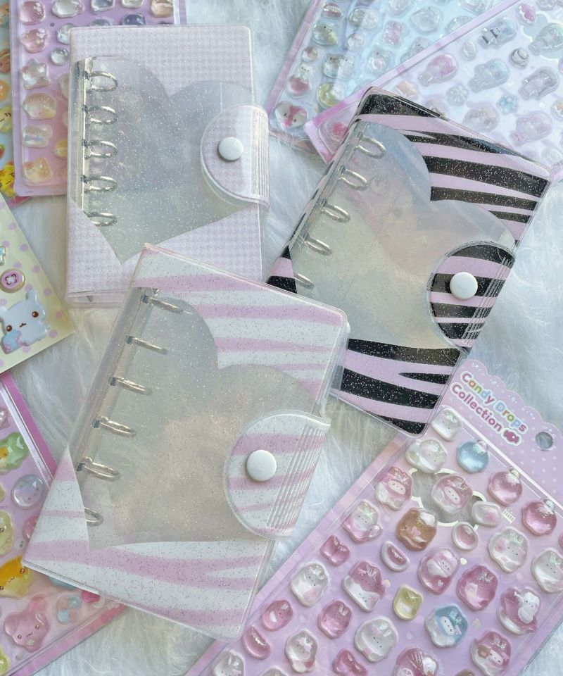 メリング シール帳 バインダー ≪MERING/メリング≫クリア6穴バインダー/台紙付きシール帳/ギャル