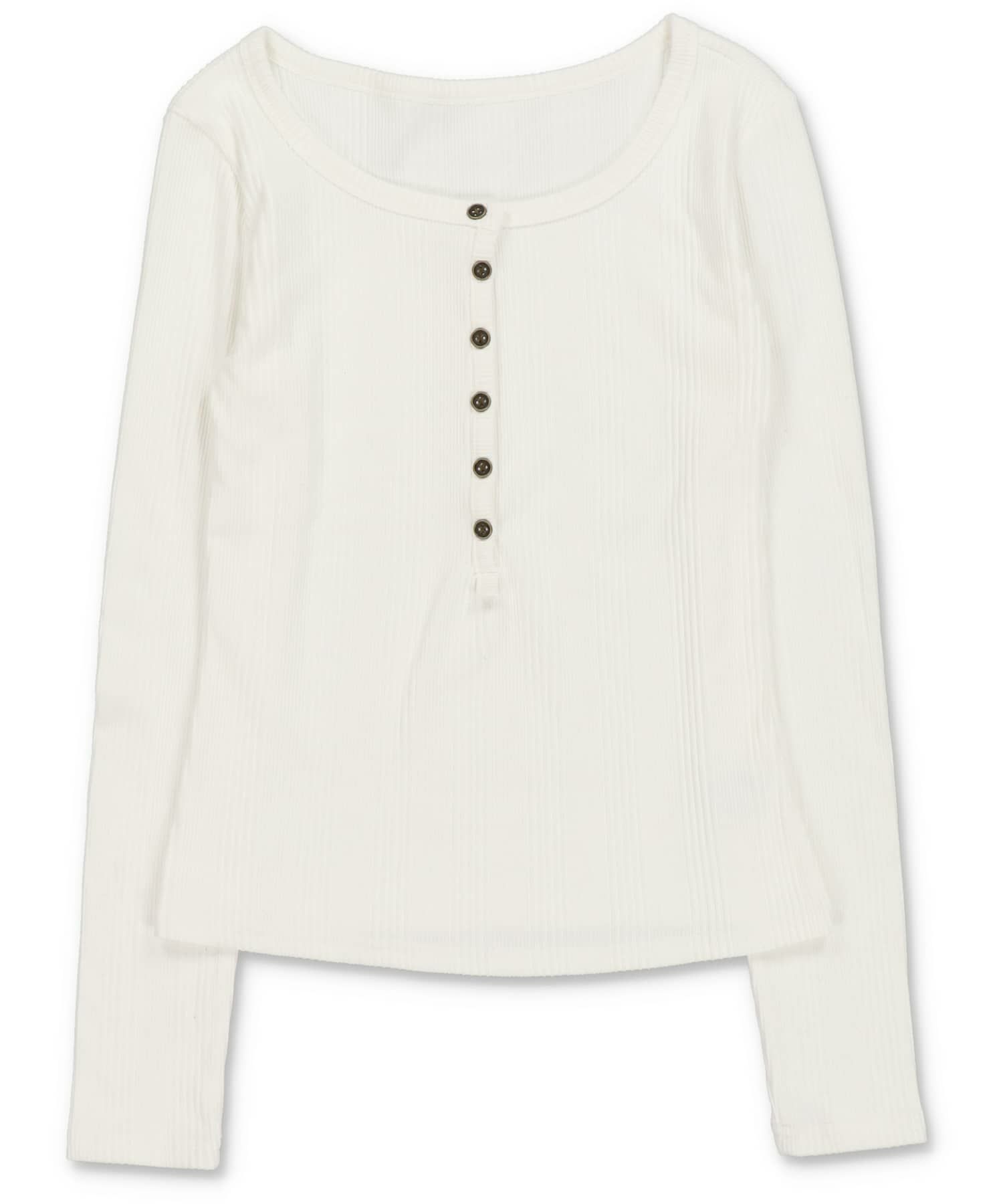 ヘンリーネック長袖カットソー/ボタン | SPINNS WEB STORE | SPINNS