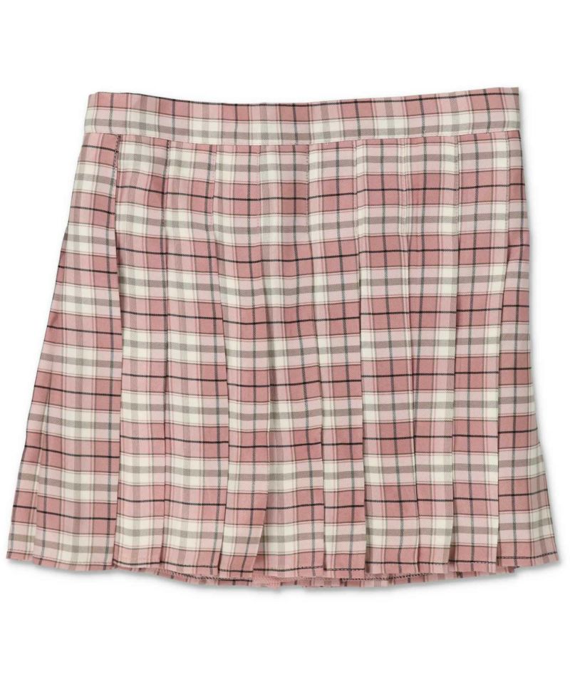 SHEIN ピンクチェック スカート ROMWE Sサイズ - ミニスカート