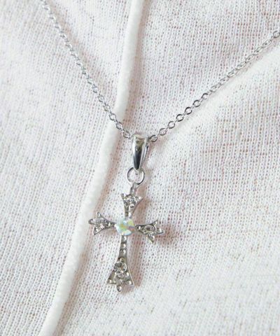 細ネックレス/ラインストーンクロス | SPINNS WEB STORE