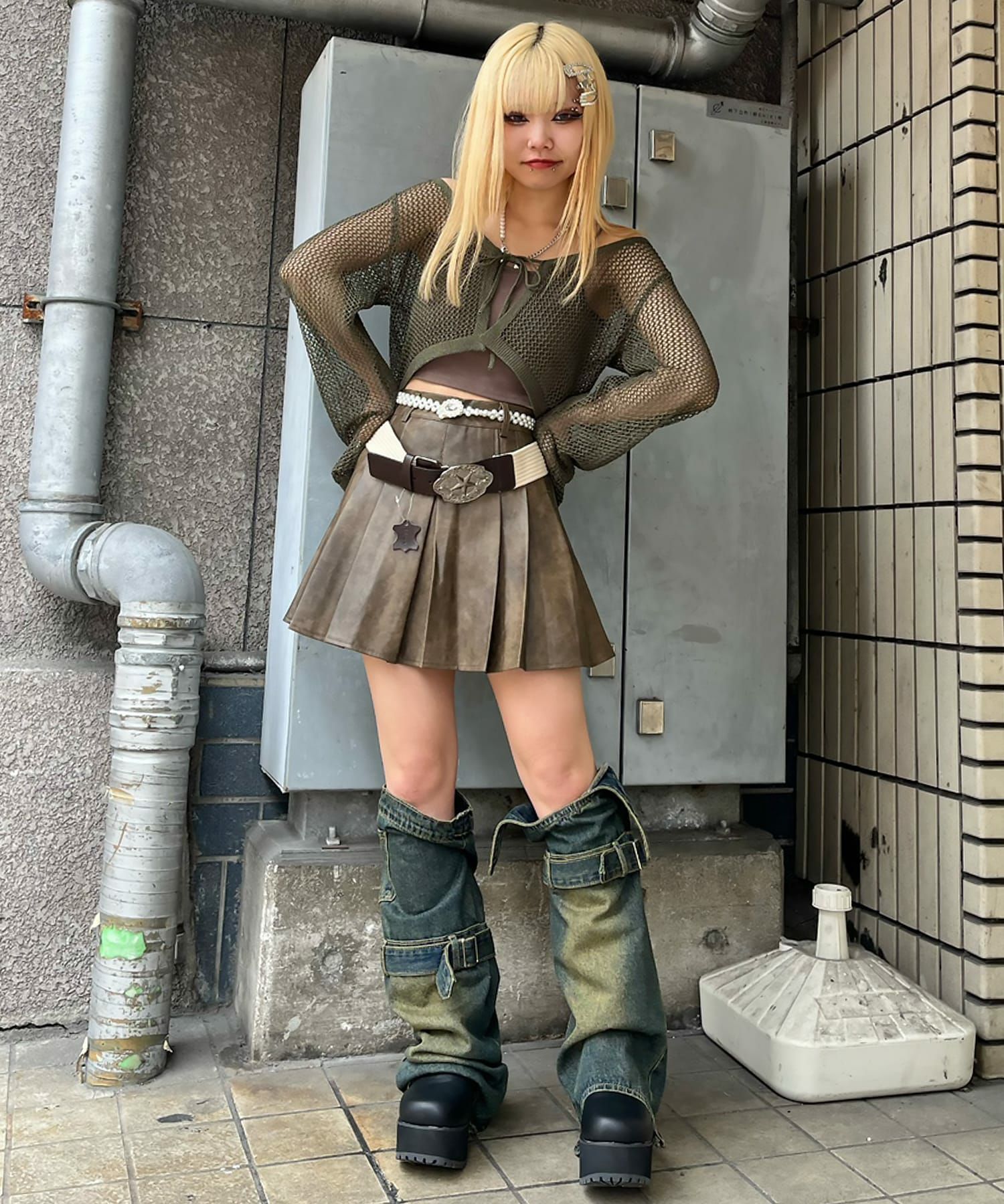 レッグウォーマー付きスカパン（スカート）｜Pal elfy（パルエルフィー