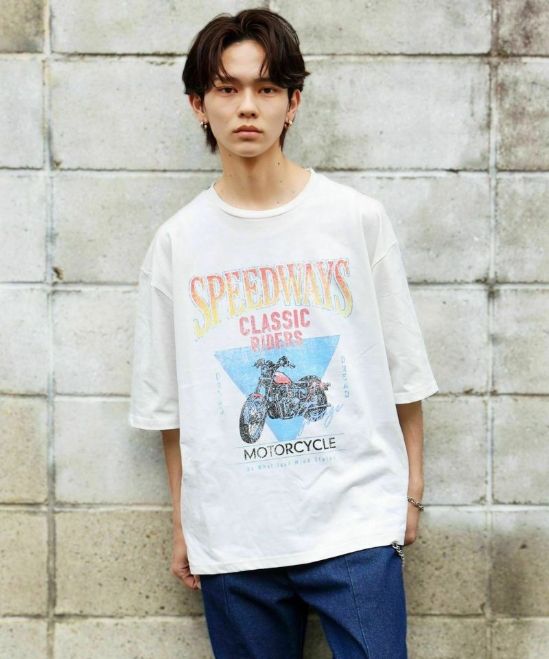 メンズ）SPINNS ロンT デザインTシャツ おしゃれ Mサイズ - Tシャツ