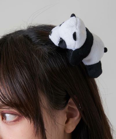 パンダ　ぬいぐるみ　ヘアクリップ