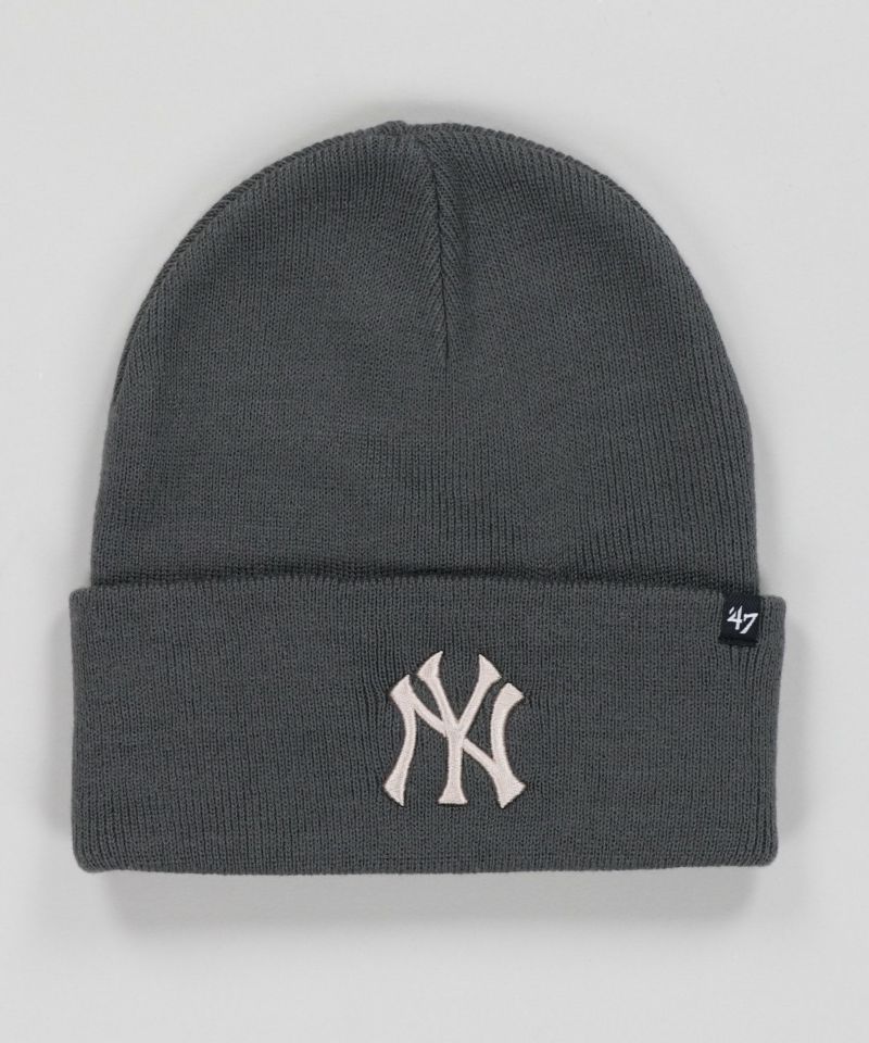 old MLB YANKEES NY ヤンキース ニット帽 ビーニー 古着 - ニットキャップ