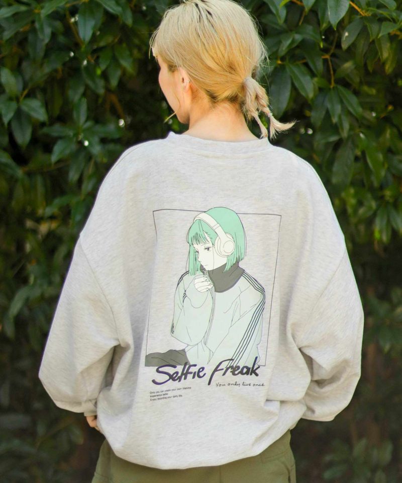 【48%OFF】【Selfie Freak/セルフフリーク】プリントスウェット